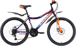 Велосипед Black One Ice 24D, фиолетовый/оранжевый/голубой - фото 10688