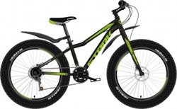Горный велосипед (фетбайк) Stark Rocket Fat 24.2 D чёрный/зелёный - фото 10711