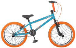 Велосипед BMX Tech Team GOOF бирюзово оранжевый - фото 23407