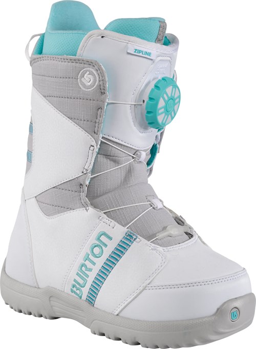 Детские ботинки для сноуборда BURTON ZIPLINE BOA White/grey/teal - фото 25102