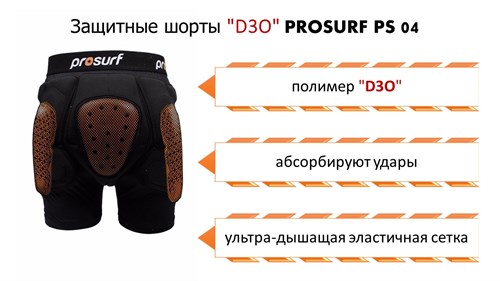 Защитные шорты PROSURF PS04 PROTECTION SHORT - фото 25256
