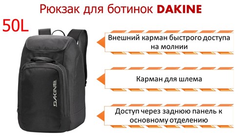 Рюкзак для ботинок DAKINE BOOT PACK 50L BLACK - фото 25338