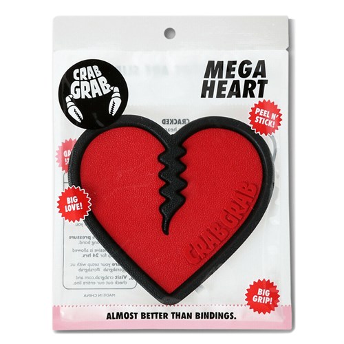 Наклейка на доску CRAB GRAB  MEGA HEART	RED - фото 31766