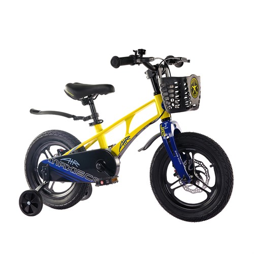 Велосипед Детский Maxiscoo AIR Pro 14"  Желтый Матовый (2024) - фото 33427