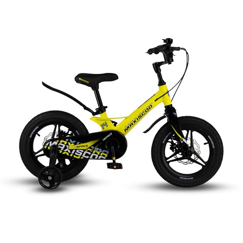 Велосипед детский Maxiscoo SPACE Deluxe Plus 14'' Желтый Матовый  (2024) - фото 33725
