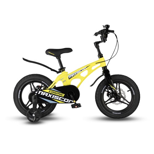 Велосипед детский Maxiscoo COSMIC Deluxe Plus 14'' Желтый Матовый (2024) - фото 33885