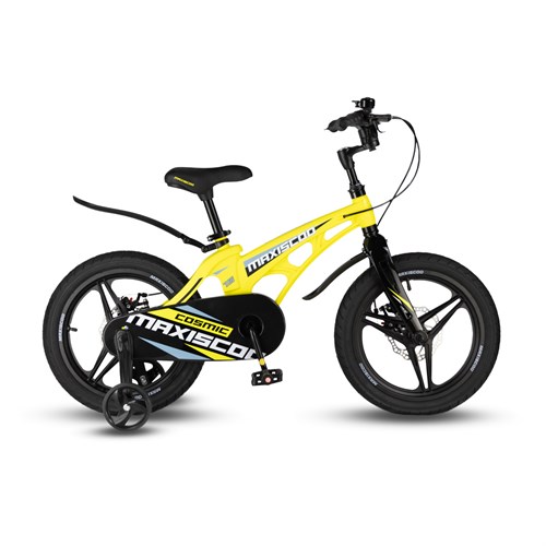 Велосипед детский Maxiscoo COSMIC Deluxe 16'' Желтый Матовый  (2024) - фото 34045