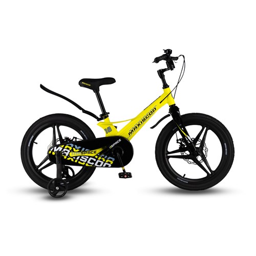 Велосипед детский Maxiscoo  SPACE Deluxe 18'' Желтый Матовый (2024) - фото 34637