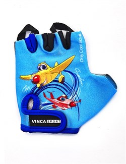 Детские велосипедные перчатки Vinca, plane blue - фото 8608