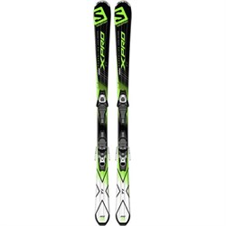 Горные лыжи Salomon E X-PRO Ti + E LITHIUM 10 W White/TQ L80, BLACK/Green/WH - фото 9983