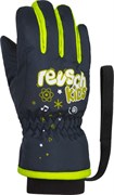 Перчатки горнолыжные REUSCH 2021-22 Kids Dress Blue/Safety Yellow