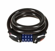 Велозамок кодовый с подсветкой Vinca 12*1200mm, black