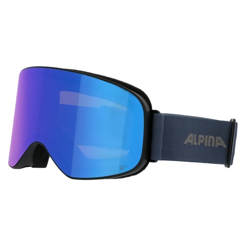 Горнолыжная маска Alpina Slope Q-Lite Black-Dirblue Matt/Q-Lite Blue S2 - фото 37118