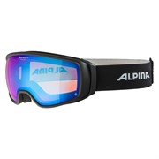 Горнолыжная маска Alpina Double Jack Planet Q-Lite Black Matt/Q-Lite Blue Sph.S2